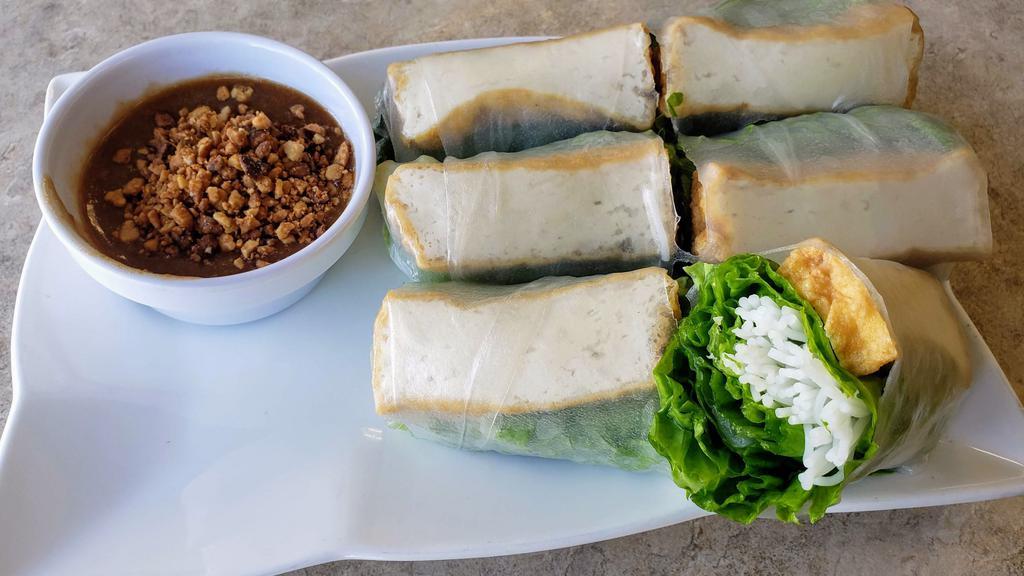 Đậu Hủ Cuốn / Tofu Spring Rolls (3) · served with peanut sauce