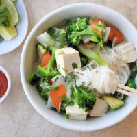 139. Phở Chay / Rice Noodle Soup with Tofu & Vegetables · 
