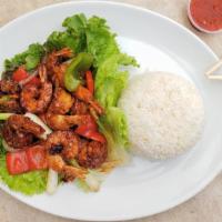 SP13. Cơm Tôm Rang Me / Sautéed Shrimp in Tamarind Sauce · 