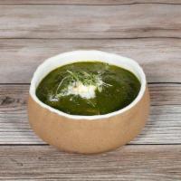 *Saag Paneer Palak (Seasonal) · (Seasonal) (A rustic North Indian delight of fresh mustard greens and spinach served with sm...