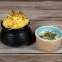 *Veg Dum Biryani · Pot of Basmati rice with layers of thick vegetable gravy
