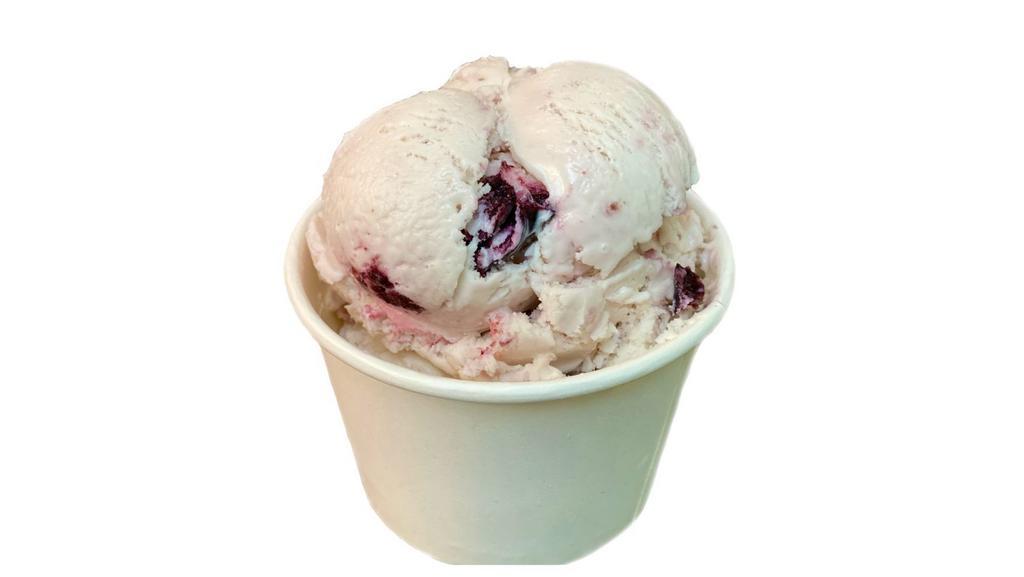 Black Cherry  · Black cherry and vanilla ice cream swirl with black cherry chunks