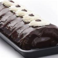 Chocolate Roll · Chocolate sponge cake roll filled and iced with our signature chocolate frosting.