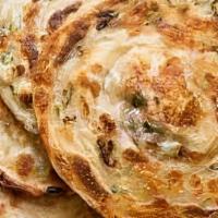 Scallion Pancakes · Fresh pan-fried pancakes made with green onions. (vegetarian)