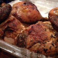 Free Range Chicken · Rubbed with herb marinade, roasted over oak, mesquite and applewood, served with new roasted...