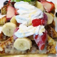 Tres Leches Strawberries & bananas French Toast · 