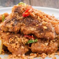 Spicy Salted Pork Spareribs · Hot and spicy.