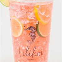 Herbal Lemonade · Strawberry purée with lemon-lime tea (caffeine-free and non-dairy)