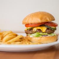 Jack’s Prime Classic Cheeseburger · 1/3 lb. classic hamburger with all the fixings. Served with medium well niman ranch beef and...