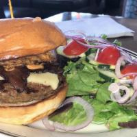 Jack’s Prime Classic Hamburger · 1/3 lb. seasoned Angus Beef patty with sea salt and black pepper, iceberg lettuce, kosher di...