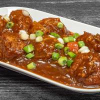 Vegetable - Manchurian · Veg dumplings, cabbage, bell peppers, carrot in chatori chaat special manchurian sauce.