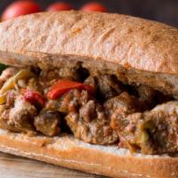 Chicken Philly Sandwich · Diced Chicken, Sautéed Onions, Bell Peppers, & Mushrooms