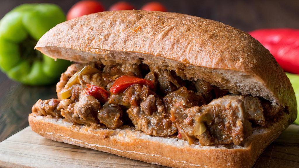 Chicken Philly Sandwich · Diced Chicken, Sautéed Onions, Bell Peppers, & Mushrooms