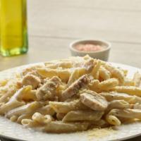 Alfredo Chicken Pasta Twist · This pasta has our signature alfredo sauce, penne pasta, All-Natural Garlic Chicken Breast &...