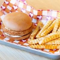 Lil' CluckWich Meal · Served with Organic Crinkle Cut French Fries and Drink. Lil' CluckWich comes with Pickles.. ...