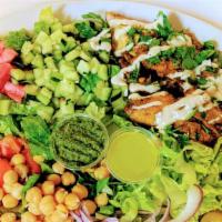 SALAD (BUILD YOUR WAY) · Choice of salad served with Chicken or Meat protein, and dressing choice.  Regular salad has...