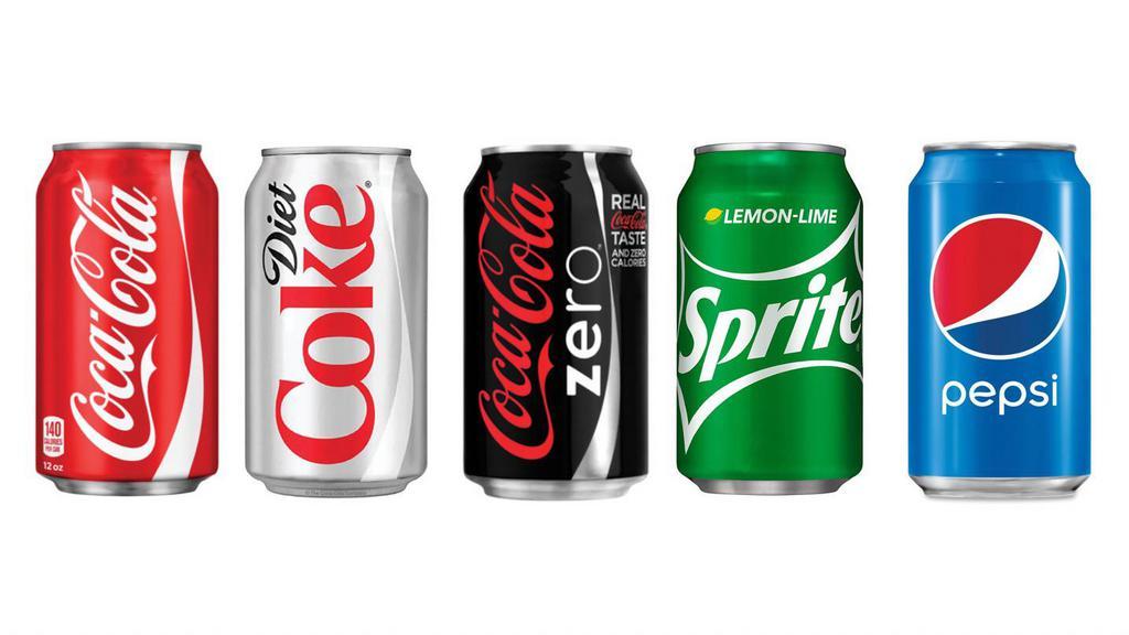 Sodas · Your Choice of Coca-Cola, Coca-Cola Zero, Diet Coke, Sprite or Pepsi.