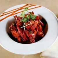 Chicken 65 · Mary's farm organic chicken, classic Dravidian spices, yogurt chili jam
