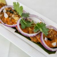 Malabari Shrimp · Gluten-free. Monterey bay shrimp, coconut and spices.