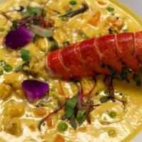 Lobster Coconut Cream · Gluten-free. Maine lobster, mustard, curry leaves, onion and coconut milk.