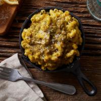 Pesto Mac and Cheese · Elbow macaroni with our classic cheese blend and pesto.