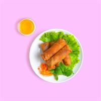 Fried Egg Rolls · 2 crispy egg rolls filled with vegetables and served with house dipping sauce.