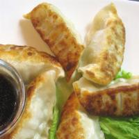  Pot Stickers (6) · Your choice of   pork or vegetables mixed with green onions & cabbage.