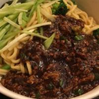 Beijing Bean Sauce Noodles · With minced pork and egg.