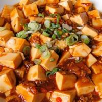 Vegetarian Mapo Tofu · Spicy. Served with traditional Szechwan spices and hot spicy sauce.