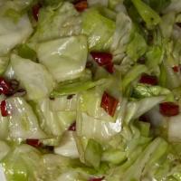 Cabbages · Stir fried or stir fried with chilies.
