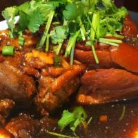 Braised Dongpo Pork Knuckle in Special House Ginger Sauce · House special.