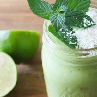 Coconut Greens Smoothie · spinach, pineapple, banana, lime juice, coconut milk // gluten, dairy, soy free // zero adde...