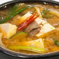 Soybean Paste Soup · beef and clams