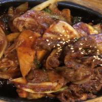 Stir Fried Pork with Kimchi & Vegatables · Spicy