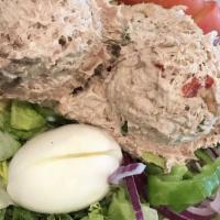 CHEF'S TUNA SALAD · TOPPED WITH A HEAPING SCOOP OF TUNA SALAD.