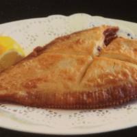 16. Pan-Fried Mackerel · Pan-fried salted mackerel (2 pcs).