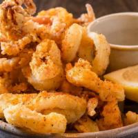 Calamares · crispy fried calamari, cumin sea salt, squid ink aioli