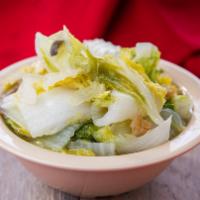  冬菇白菜 Napa Cabbage with Black Mushroom · Contains Seafood Unable to remove)