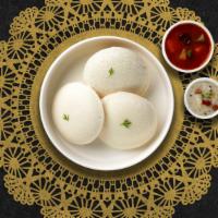Classic Idli  · Steamed savory cakes made from rice and lentil batter fluffy & soft, served with 3 chutneys ...