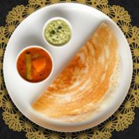 Classic Dosa  · Savory crepe made of rice & lentil batter served with chutneys and Sambar