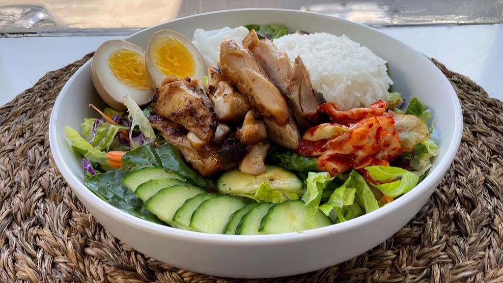 Fresh Bowl · Assorted fresh vegetables with a choice of topping. Sauce(on the side) egg optional.