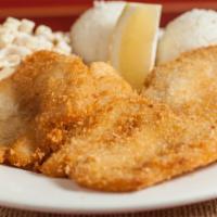 Fried Fish · Regular plate lunch includes 2 scoops of rice and 1 scoop of macaroni salad. Mini plate lunc...