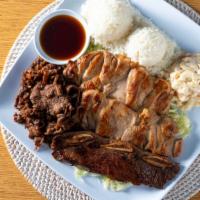Hawaiian Bbq Mix · A blend of our famous BBQ meats: beef, short ribs, and chicken. You will love it!