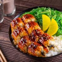 T6. Unagi Rice Bowl  · 日式鳗鱼碗饭
The popular Japanese style unagi bowl. Grilled to perfection, served with seaweed sal...