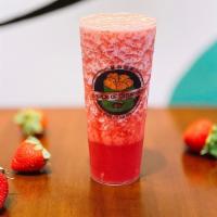 E1. Fresh Strawberry Green Tea Ice Blended · 