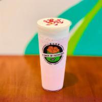 G5. Rose Green Tea with Cheese Foam Ice Blended · 