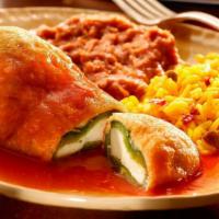 CHILE RELLENO · POBLANO CHILI STUFFED WITH 
CHEESE OR YOUR CHOICE OF MEAT.