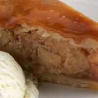 Caramel Apple Pie · Warm, buttery caramel and toffee-studded custard with fresh granny smith apples in our melt-...