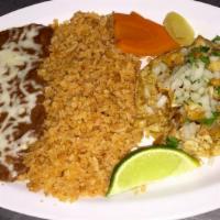 Taco Plate · Beans, rice, one regular taco.