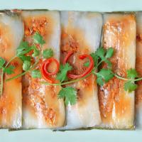 Banh Nam La · Steam flat rice cake with pork & shrimp (5 pieces)